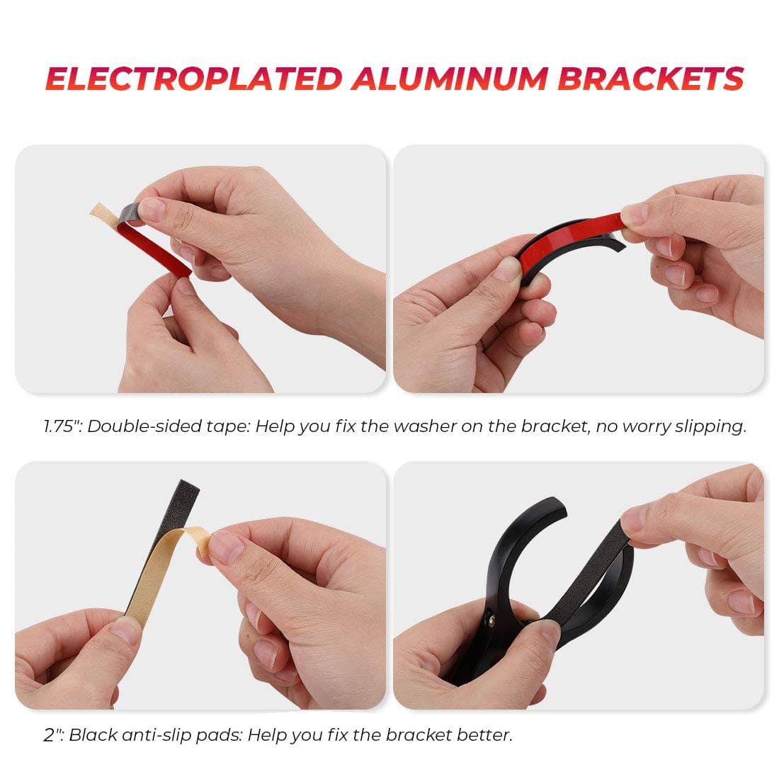 15" UTV Race Convex Center Mirror with 3/4 1.75" or 2" Clamps - Image 3