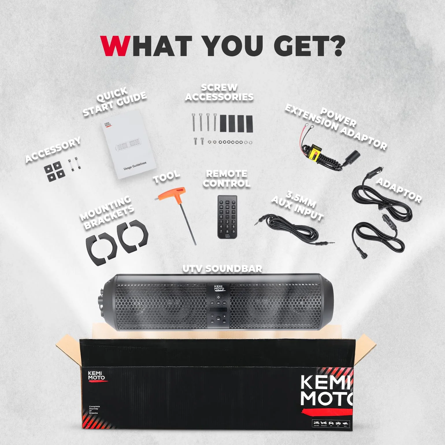 18" UTV Sound Bar with RGB & Bluetooth for 1.56"-2.25" Cages - Image 8