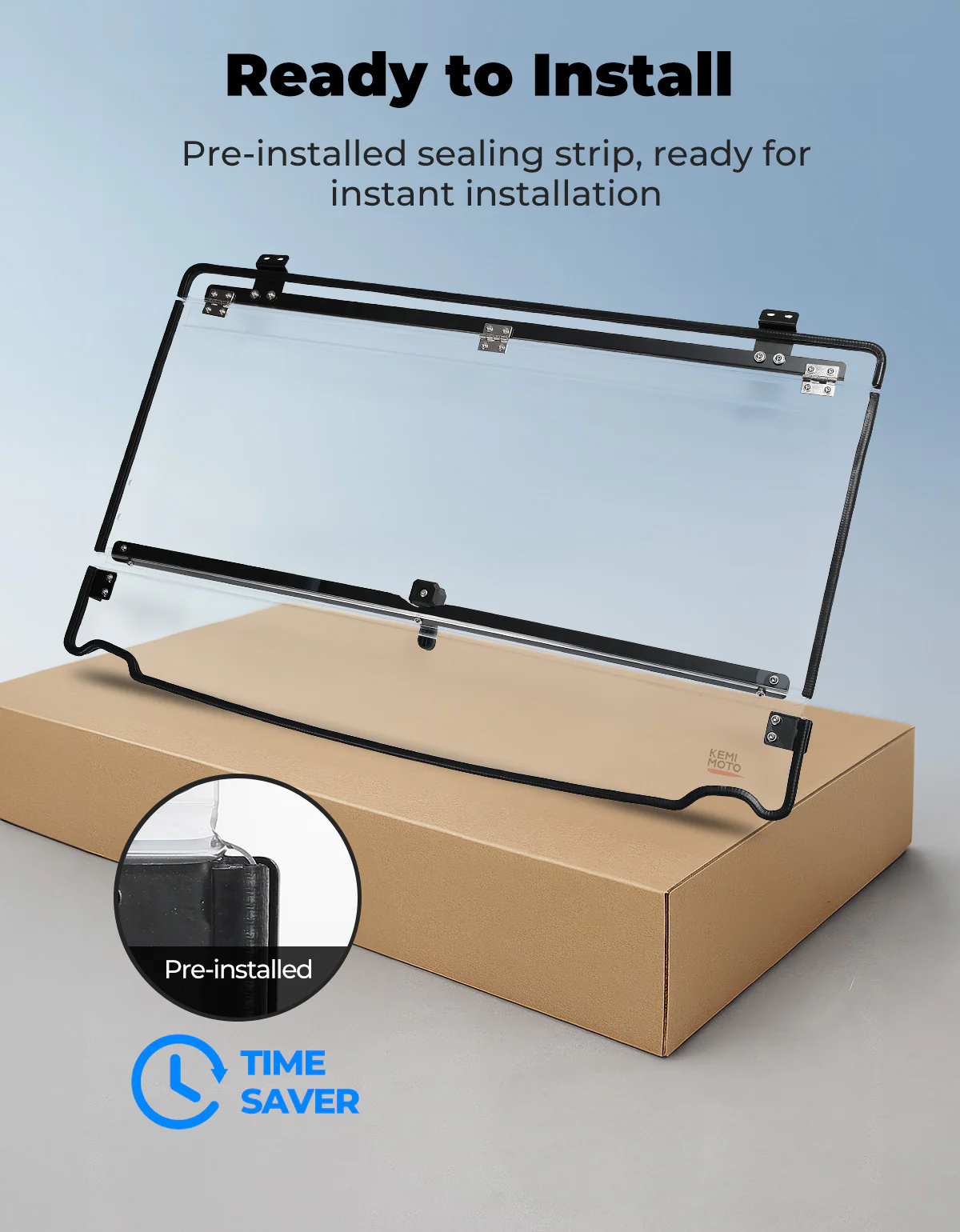 2-IN-1 Flip Windshield & Rear View Mirror for Polaris Ranger XP - Image 15