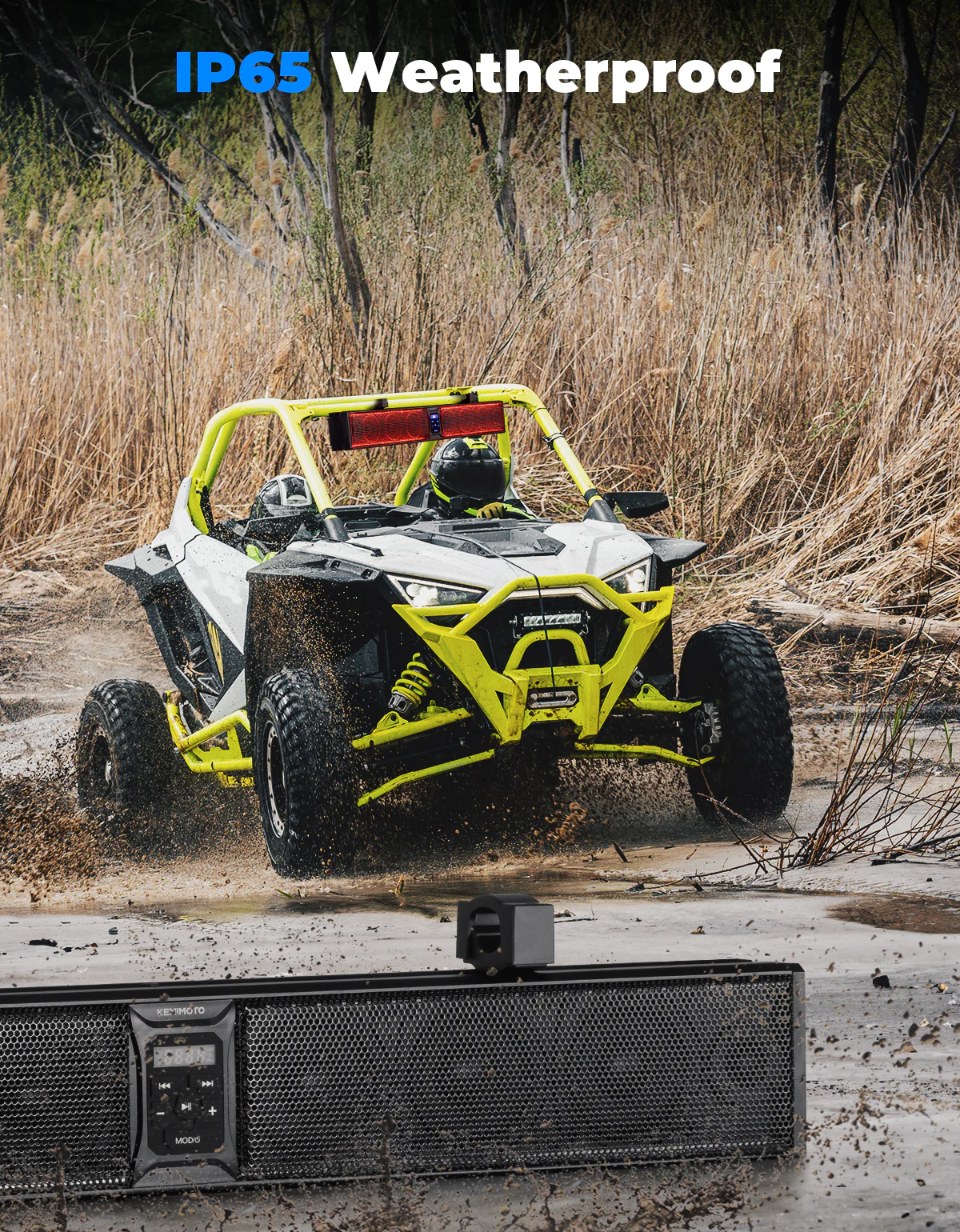 33 Inch RGB UTV Bluetooth Sound Bar, 8 Speakers for 1.75''-2.25'' Roll Bar - Image 7