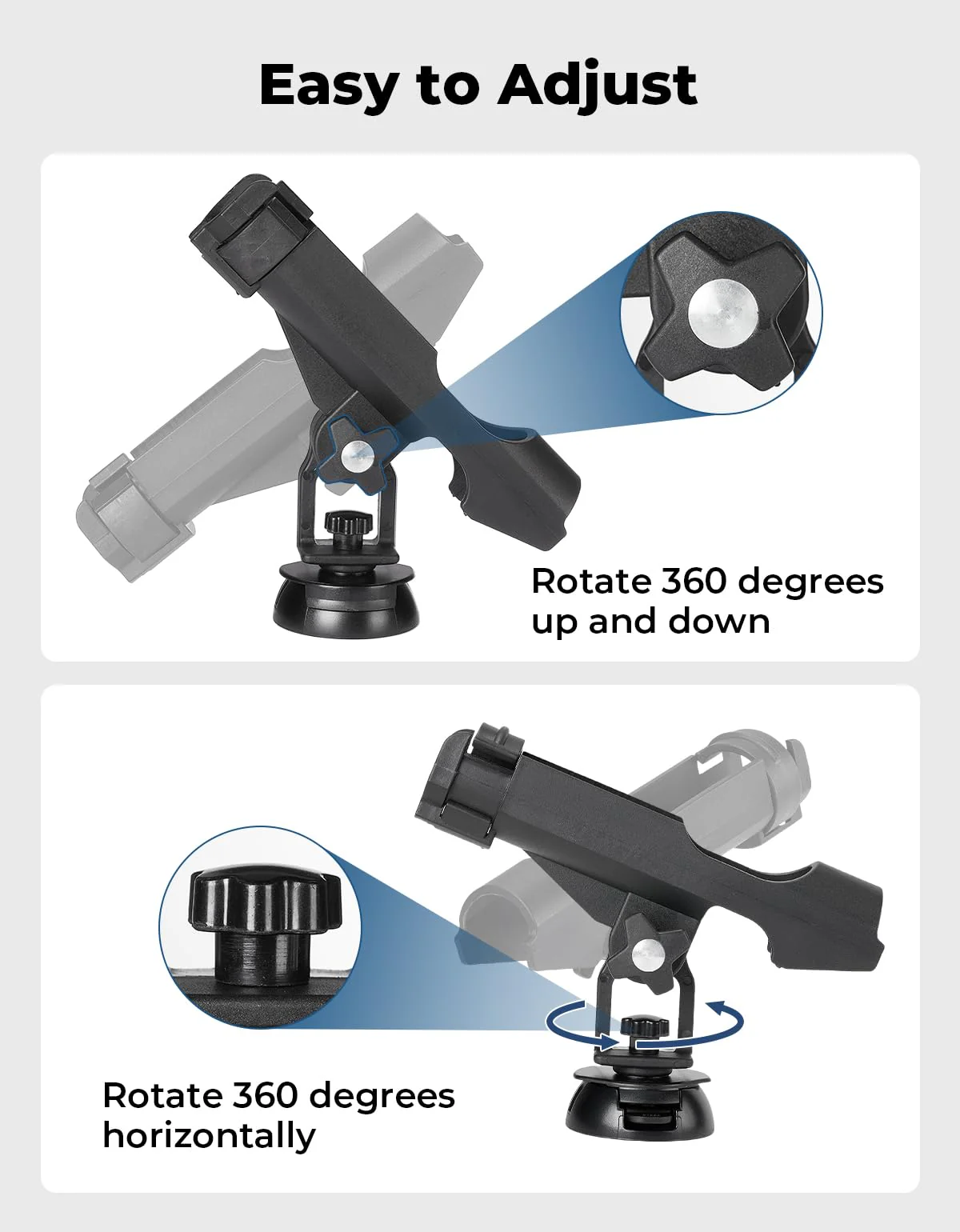 360° Adjustable Kayak Fishing Pole Holder for Boat - Image 3