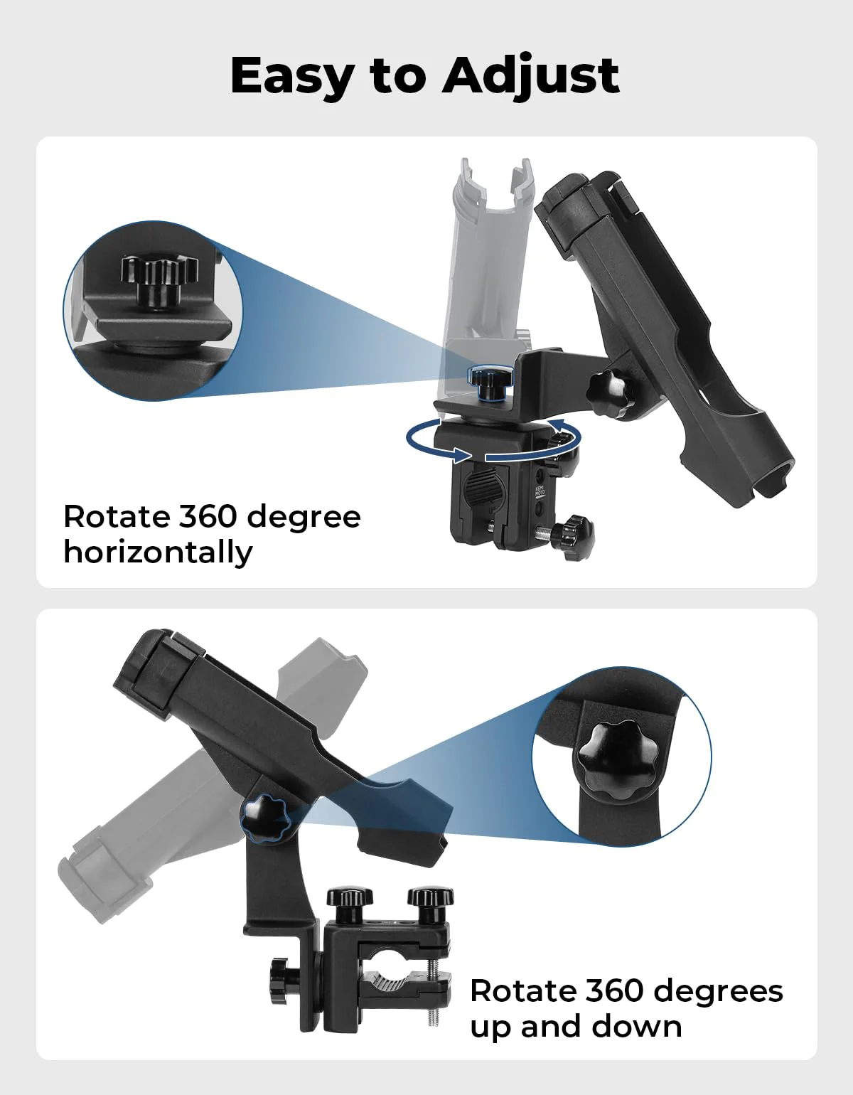 360 Degree Adjustable Boat Fishing Rod Holder - Image 3