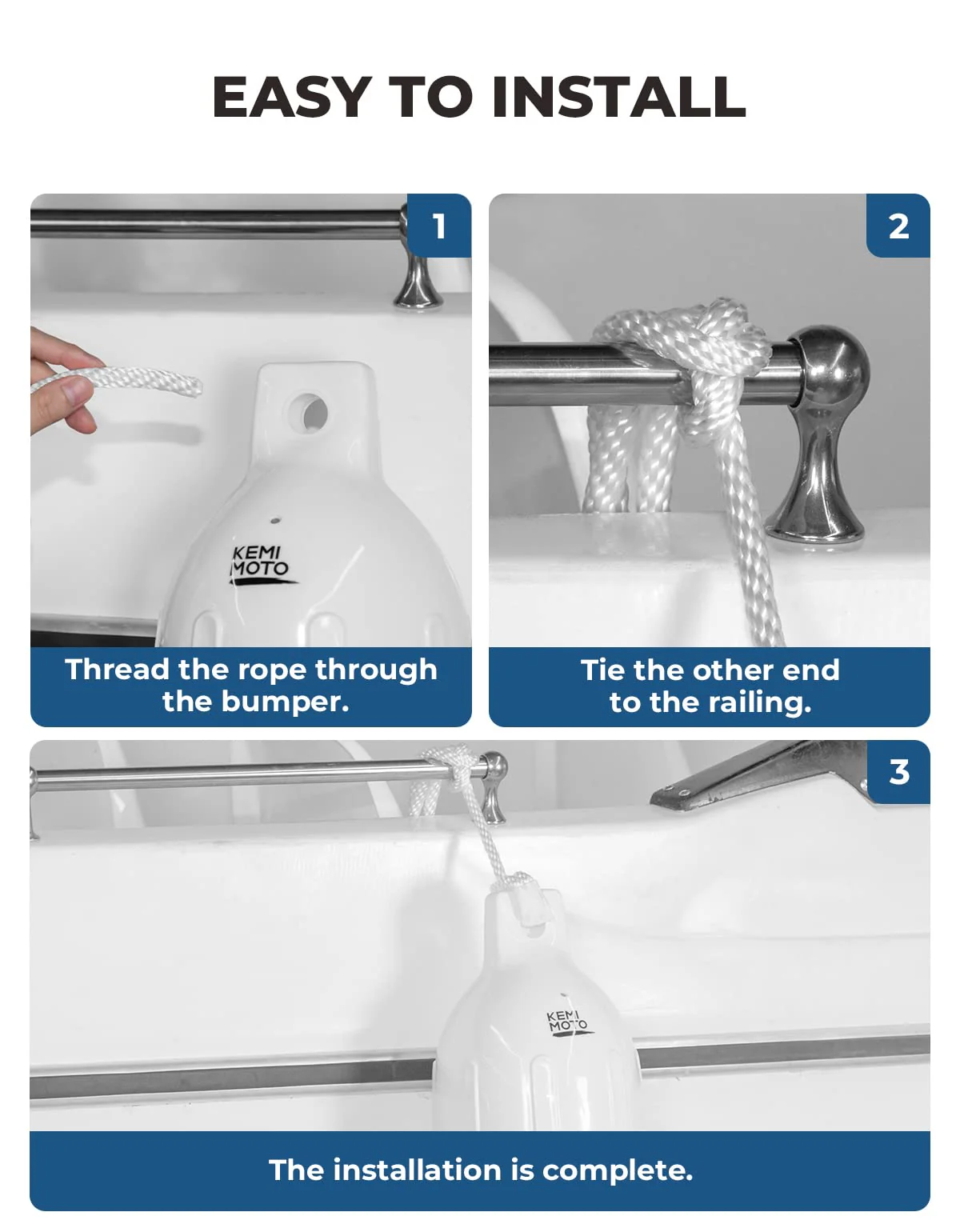 4 Packs Inflatable Boat Bumpers For 15-35ft Boat - Image 10