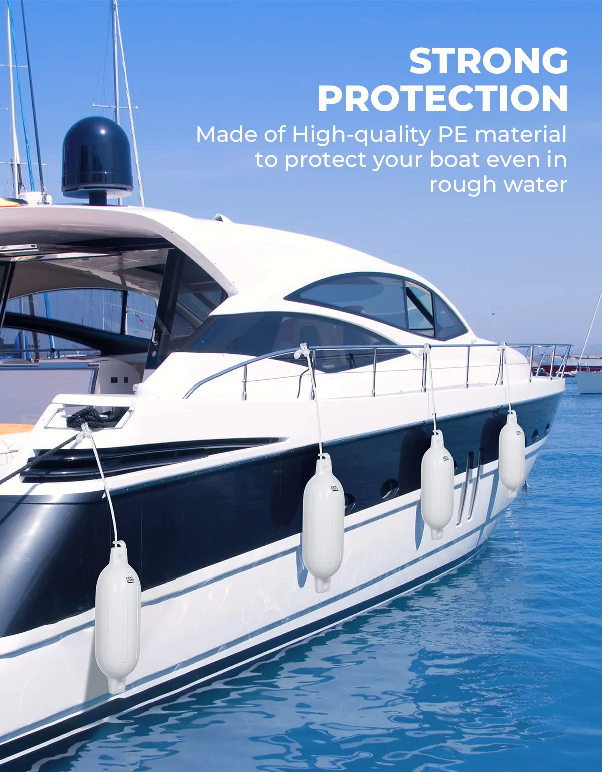 4 Packs Inflatable Boat Bumpers For 15-35ft Boat - Image 9