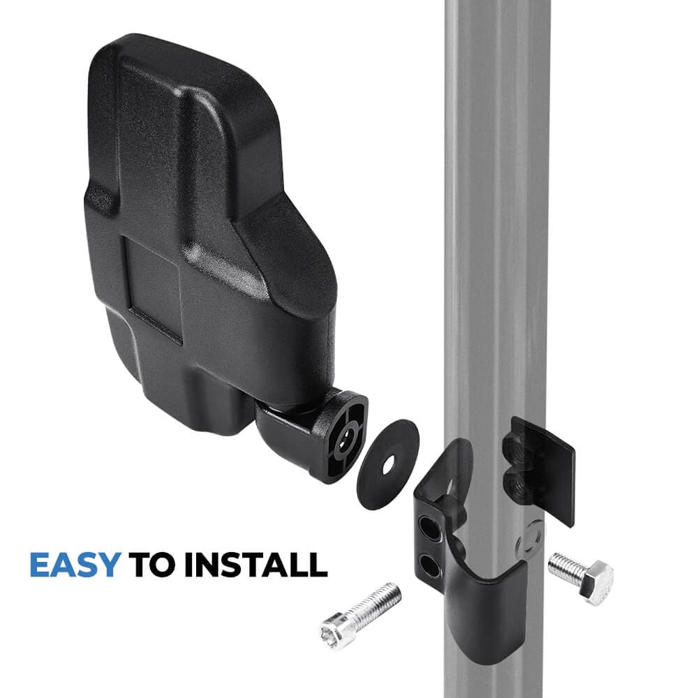 Adjustable Break Away Side Mirrors & Rear View Mirror for Polaris Ranger - Image 4