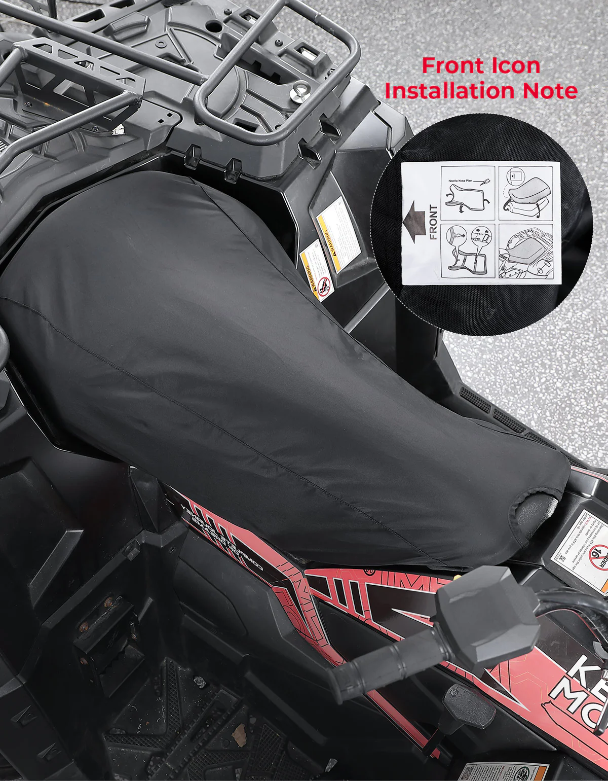 ATV Seat Covers Water-Resistant for Sportsman Rancher Foreman Scrambler Kodiak - Image 5