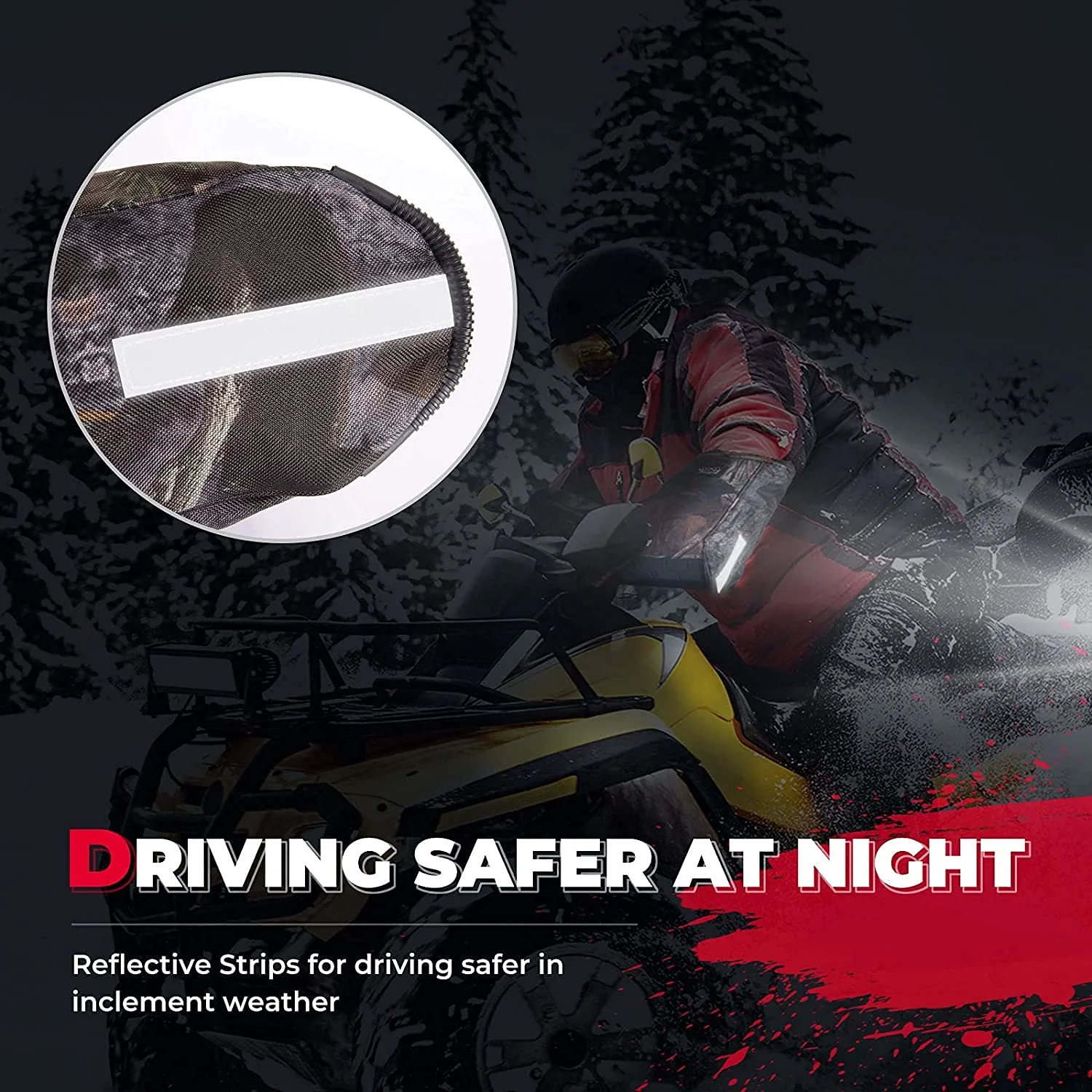 ATV Touch-Friendly Bag/Front Wind-Breaking Guard Motorcycle Gloves Snowmobile Handlebar Gloves - Image 5