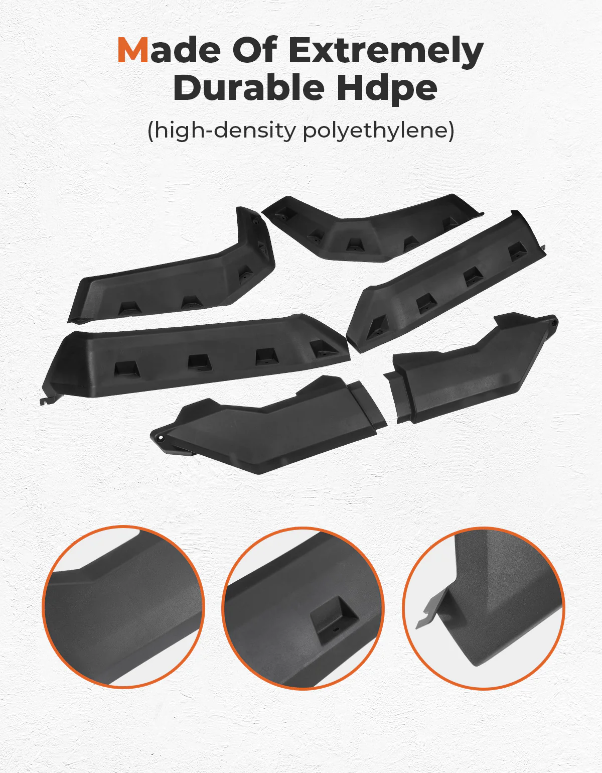 Front and Rear Extended Mud Guards for Can Am Defender - Image 5