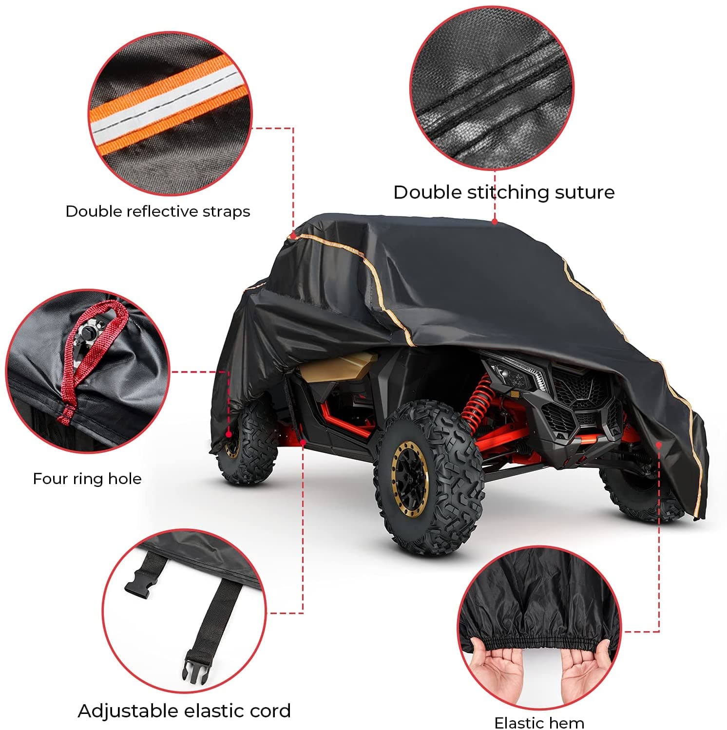 UTV Cover for Can Am Maverick X3/ Polaris RZR - Image 3
