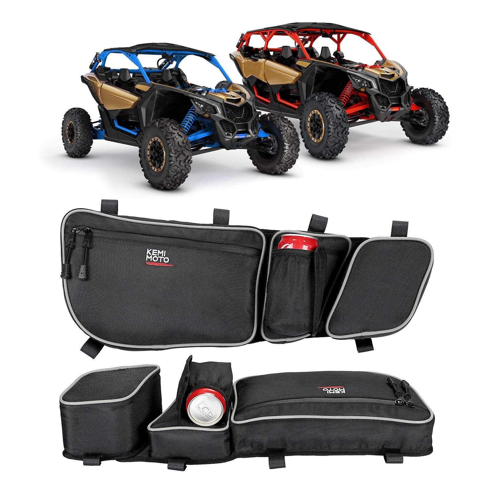 Door Storage Bags with Removable Knee Pad for Can Am Maverick X3 - Image 10