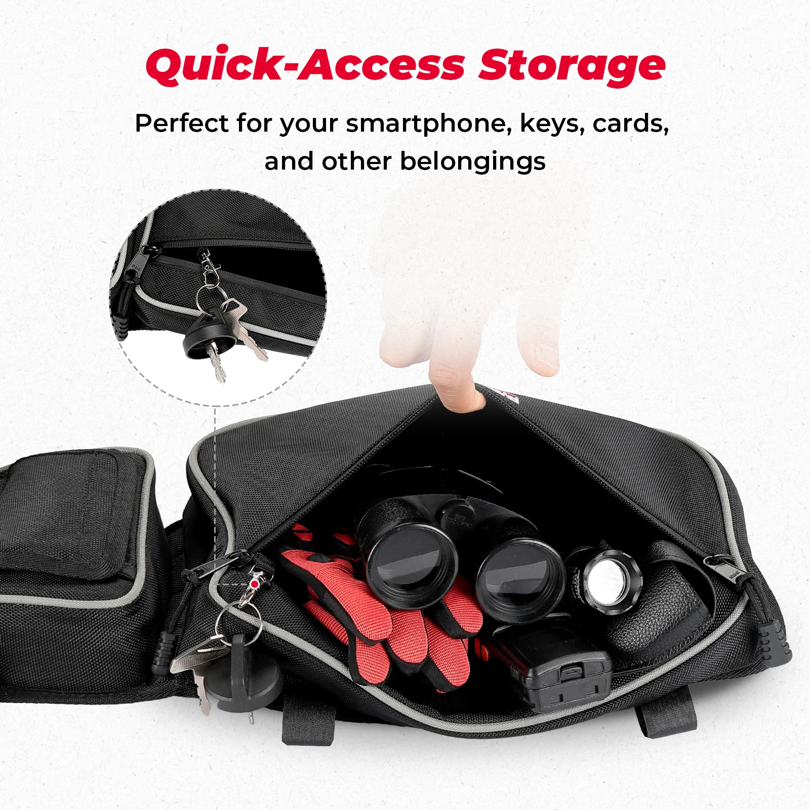 Door Storage Bags with Removable Knee Pad for Can Am Maverick X3 - Image 4