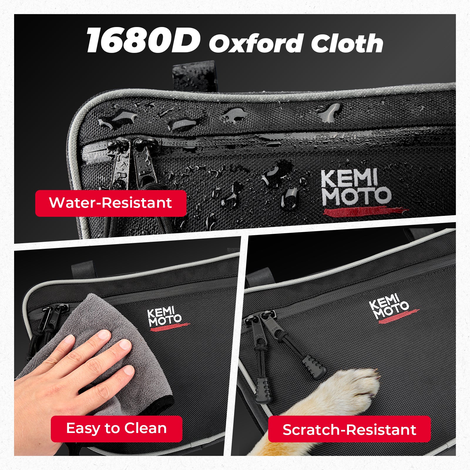 Door Storage Bags with Removable Knee Pad for Can Am Maverick X3 - Image 5