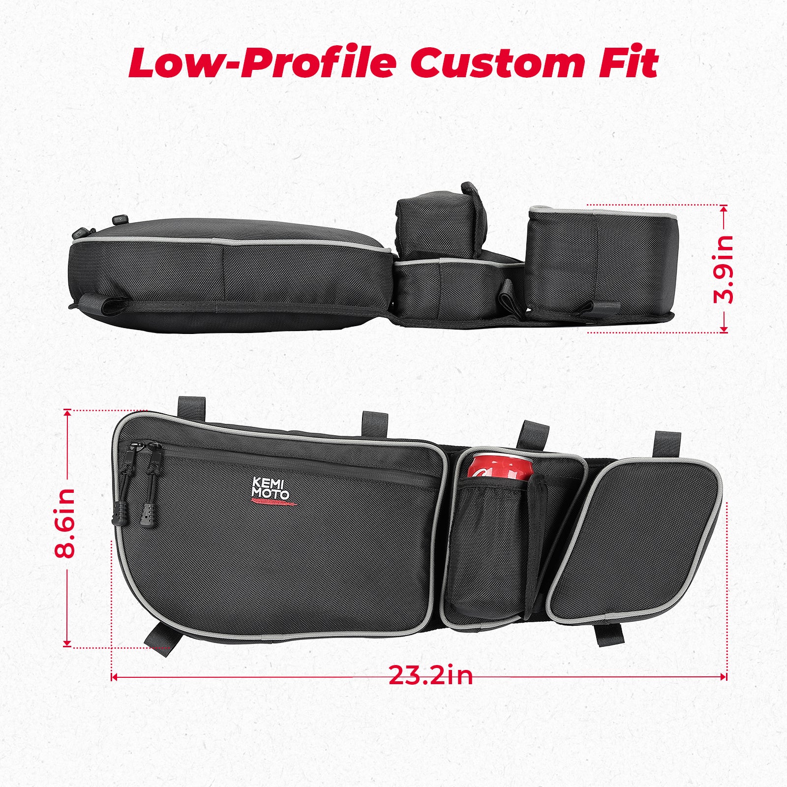 Door Storage Bags with Removable Knee Pad for Can Am Maverick X3 - Image 8