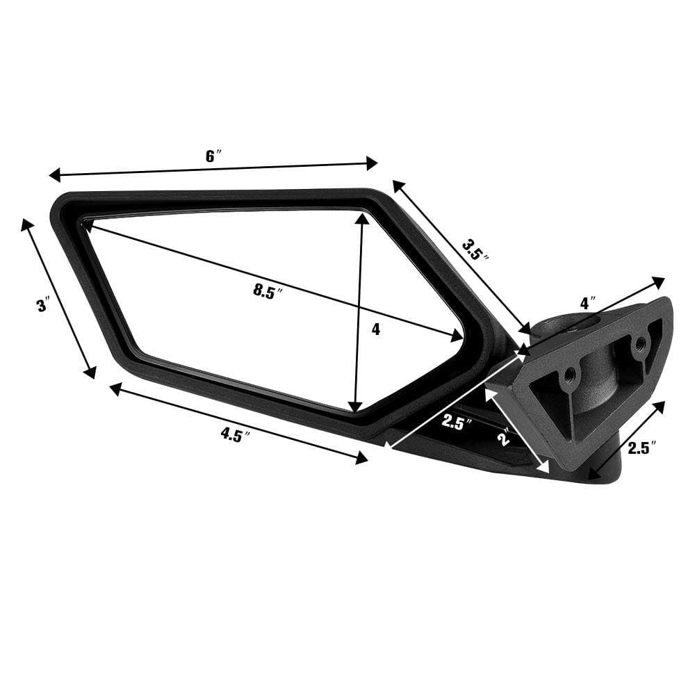 Rear View Side Mirrors & Front Lower Door Panel Inserts Fit Can Am Maverick X3 - Image 5