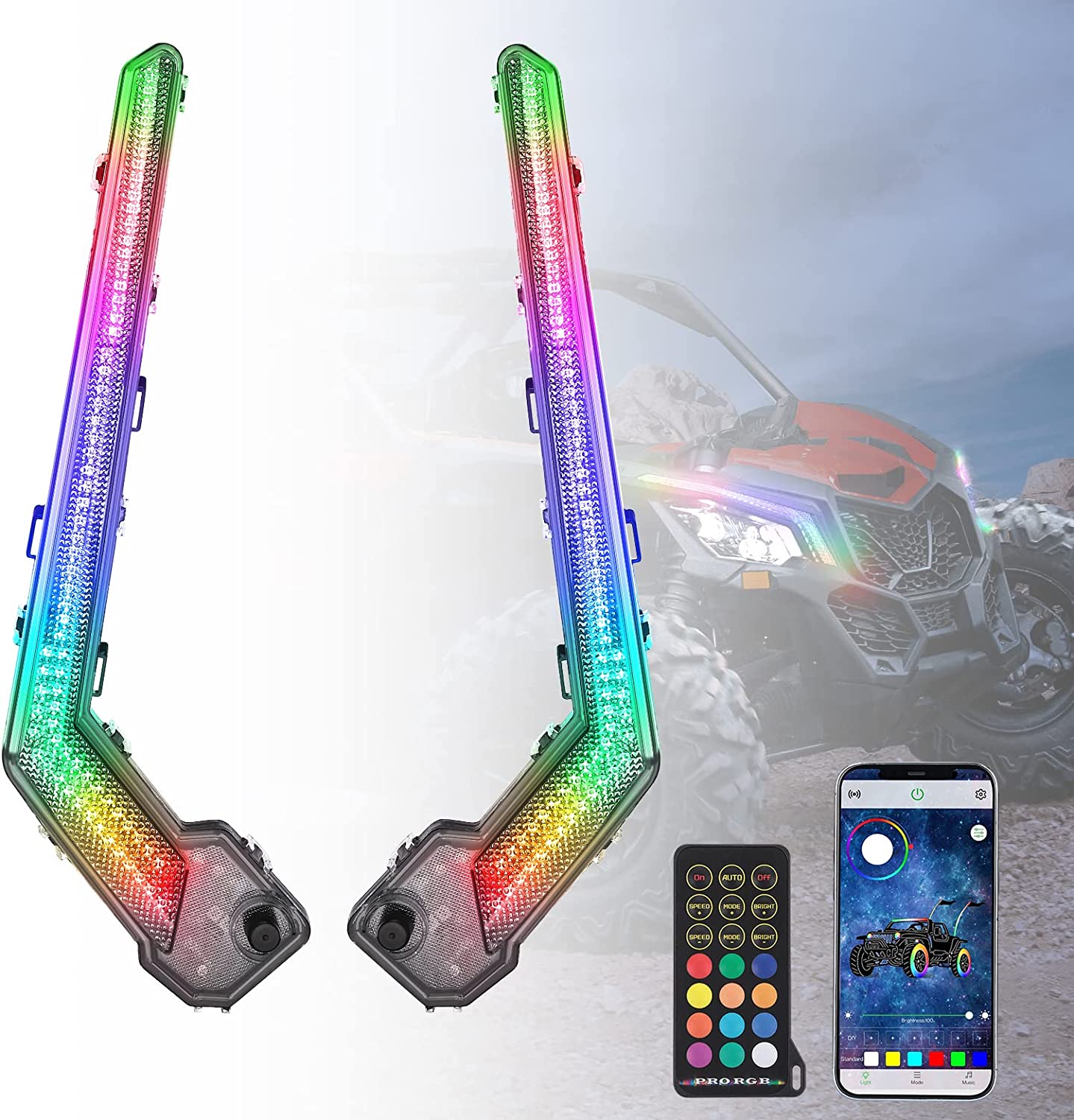 RGB Fang Lights, Signature Light Assembly for Can-Am Maverick X3/MAX - Image 6