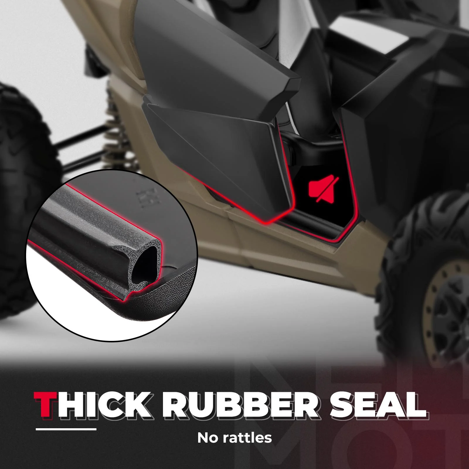 Front Lower Doors with Metal Frame for Can-Am Maverick X3 - Image 5