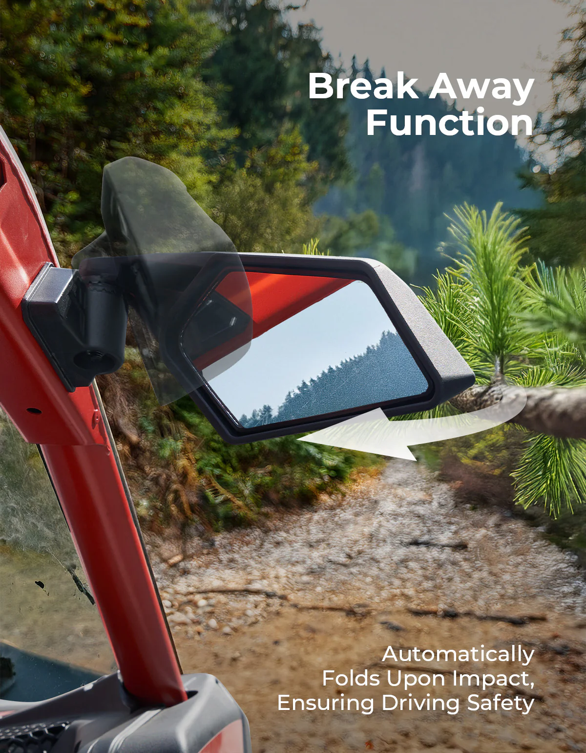 1 Pair Side Mirrors for Can-Am Maverick X3 / X3 MAX - Image 5