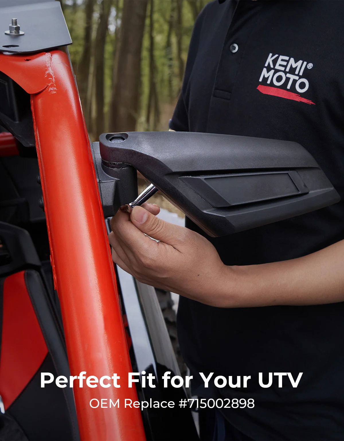 1 Pair Side Mirrors for Can-Am Maverick X3 / X3 MAX - Image 6