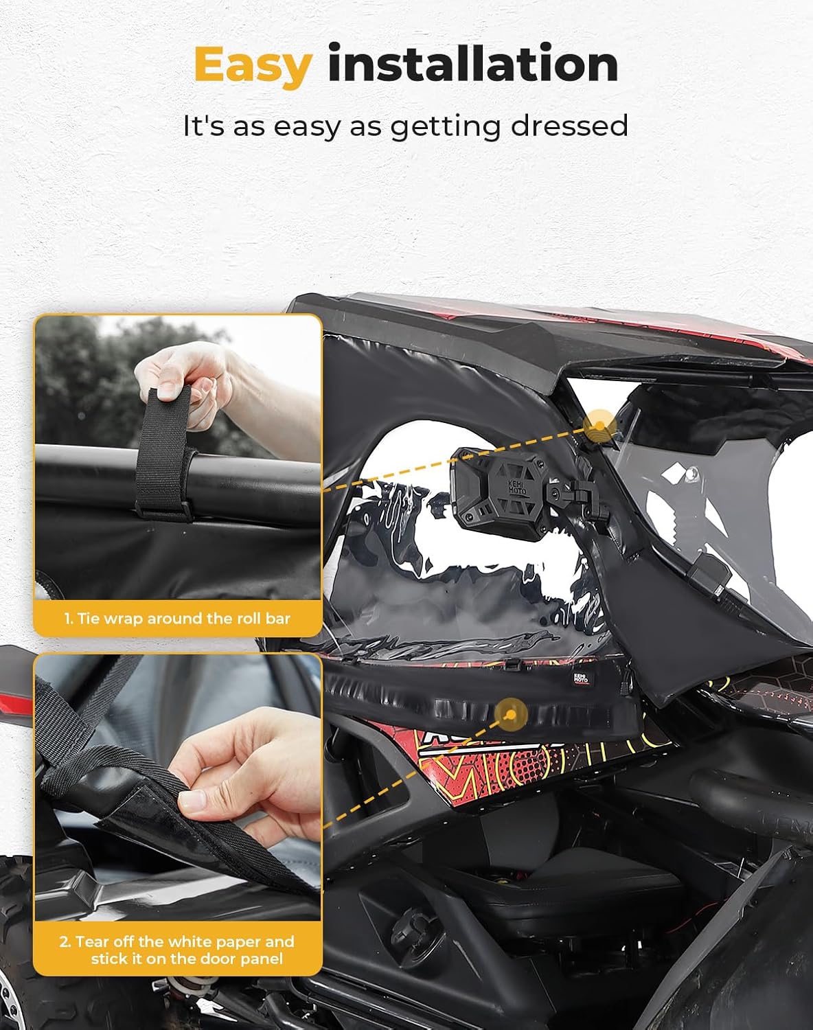 Soft Cab Enclosures Upper Door for CFMOTO ZForce 950 - Image 9