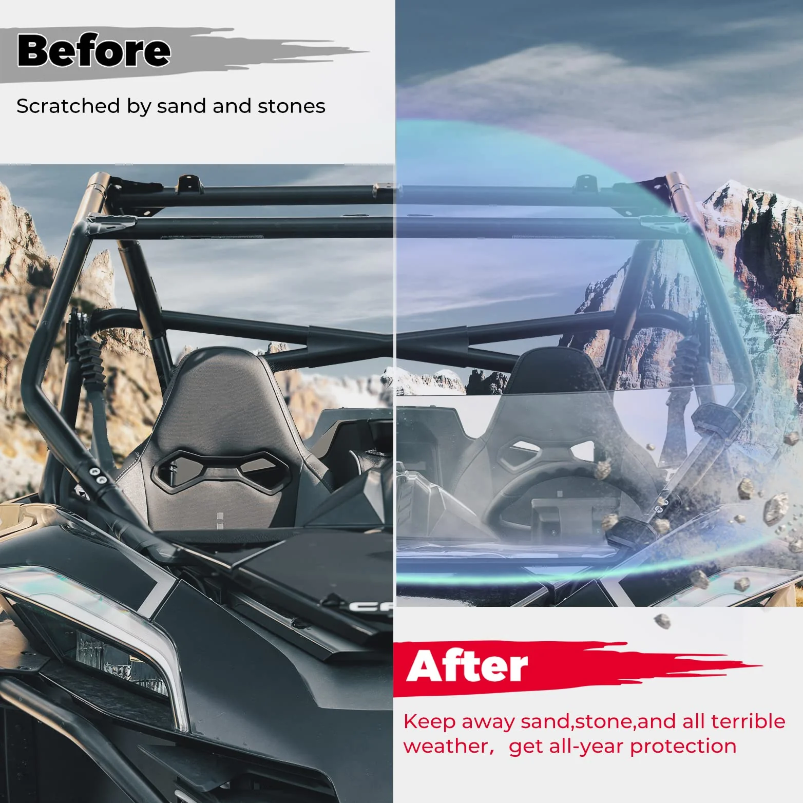 Front Half Windshield for CFMOTO ZForce 950 - Image 3