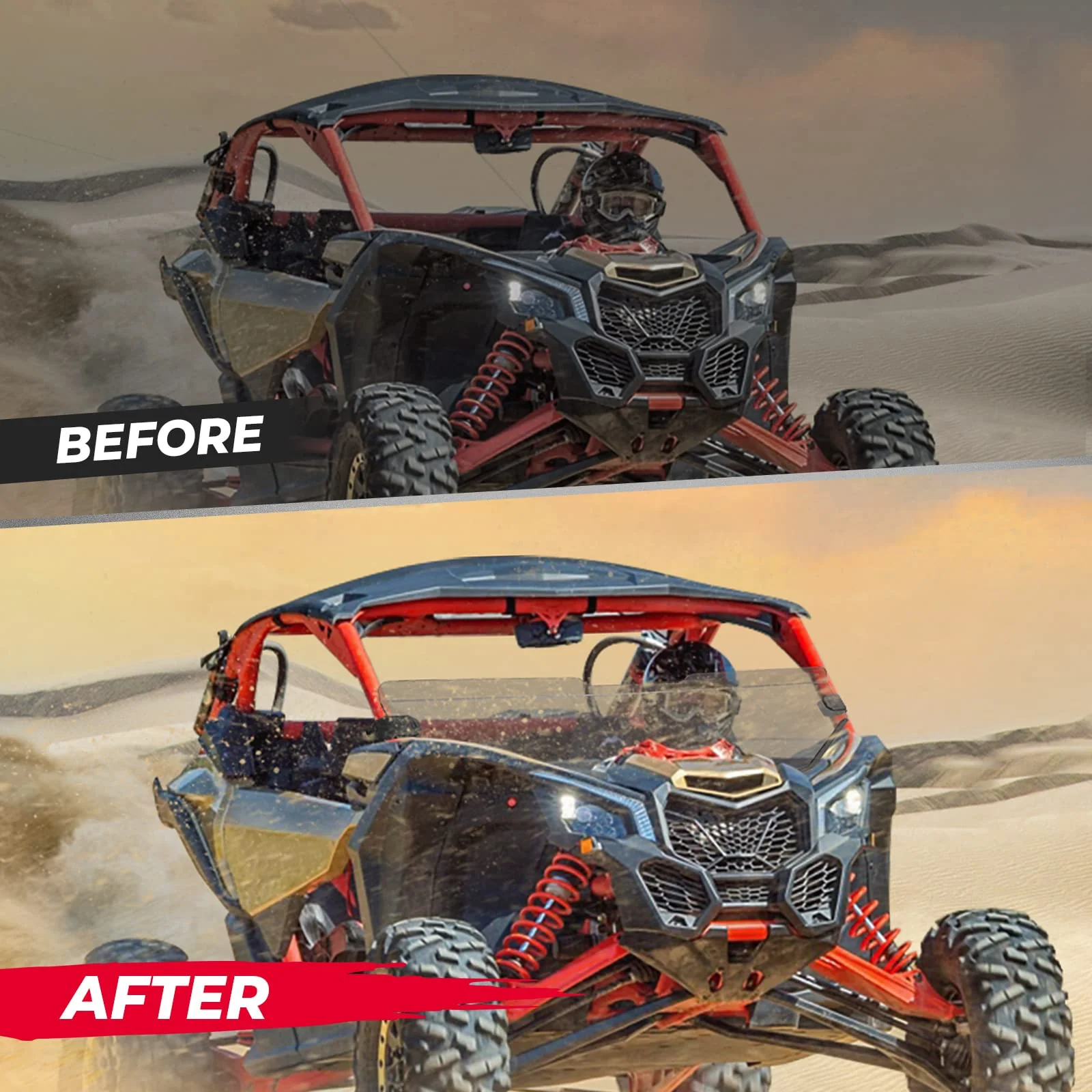 Half Front Windshield for Can-Am Maverick X3 - Image 6