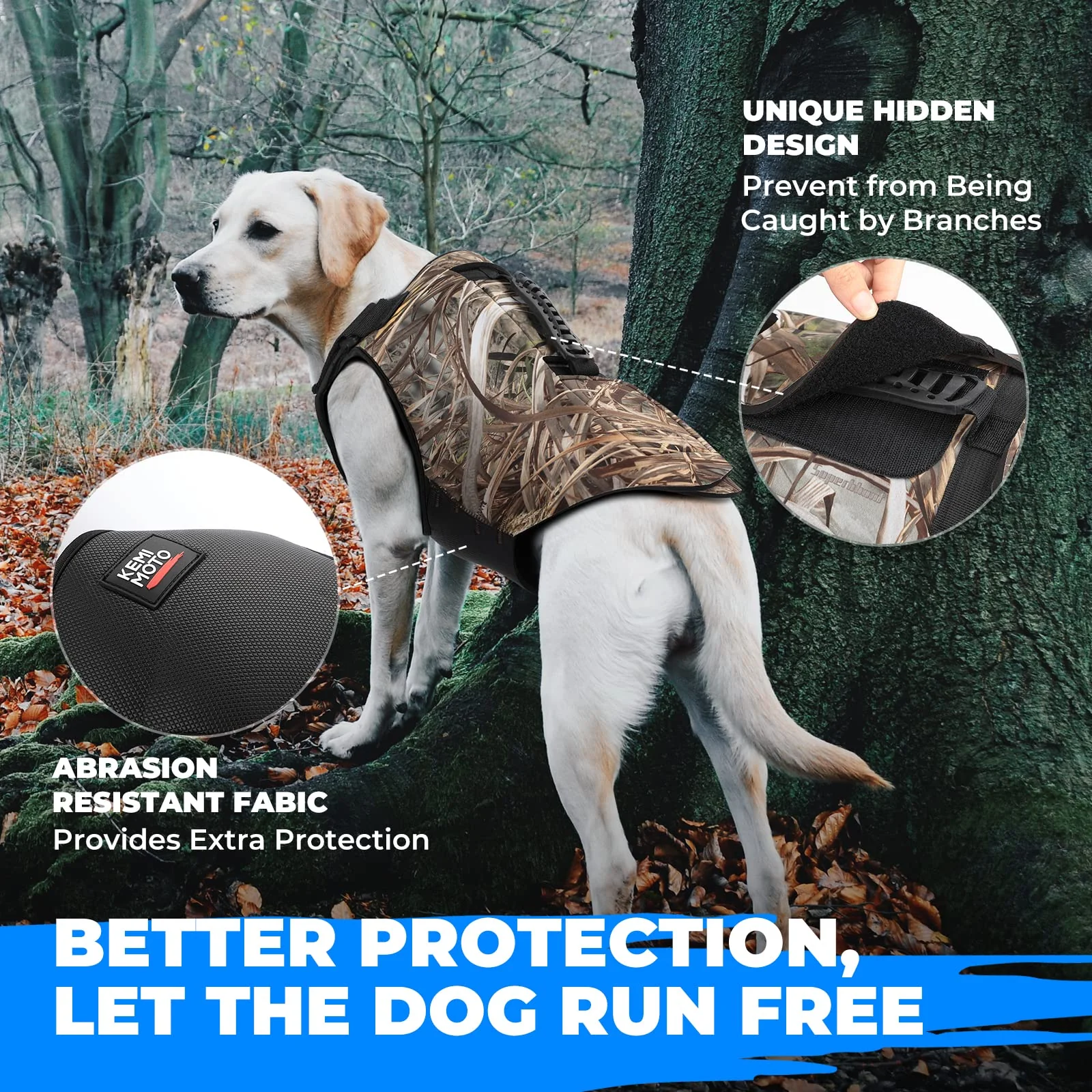 Dog Camo Neoprene Adjustable Hunting Vest Waterproof Chest Protection - Image 3