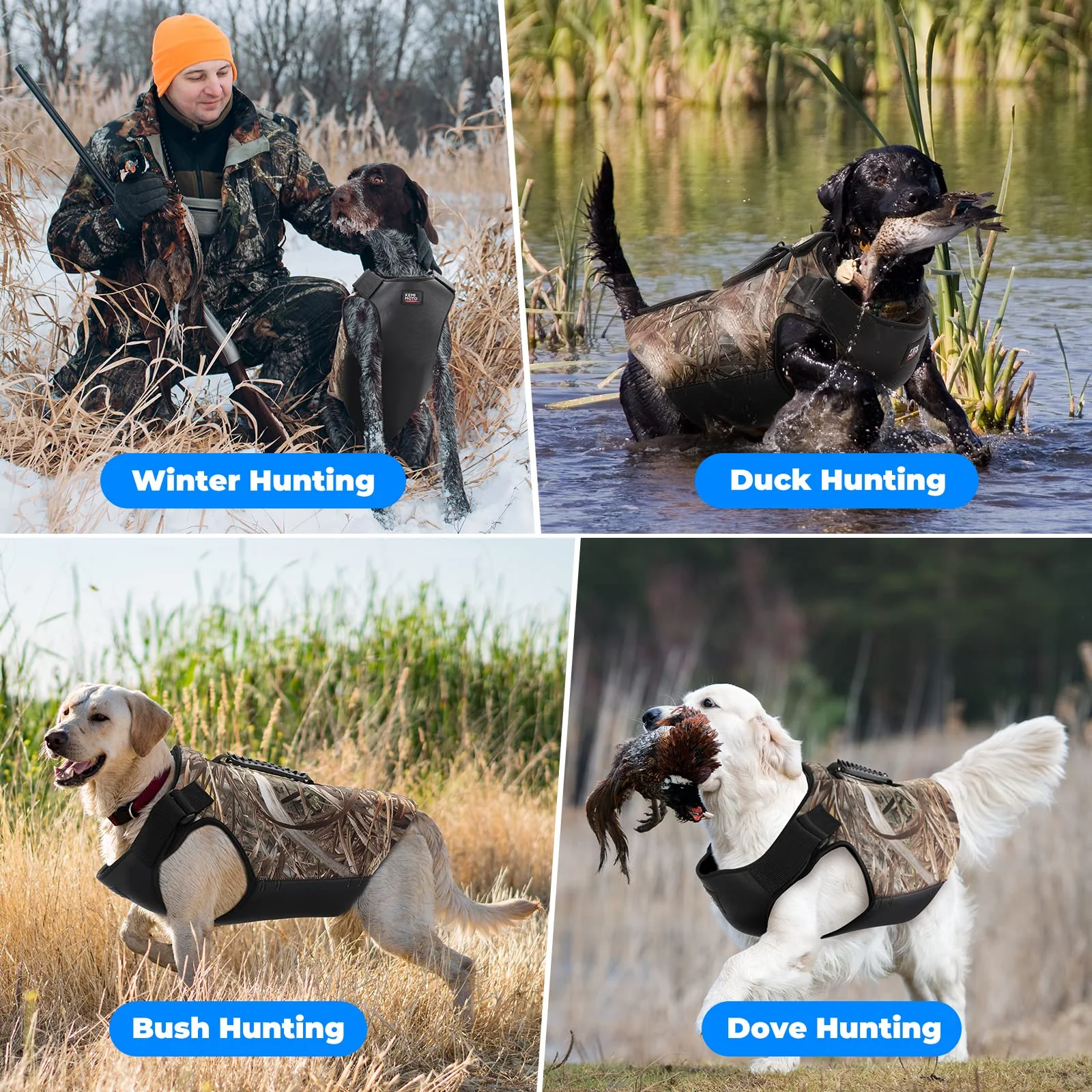 Dog Camo Neoprene Adjustable Hunting Vest Waterproof Chest Protection - Image 4