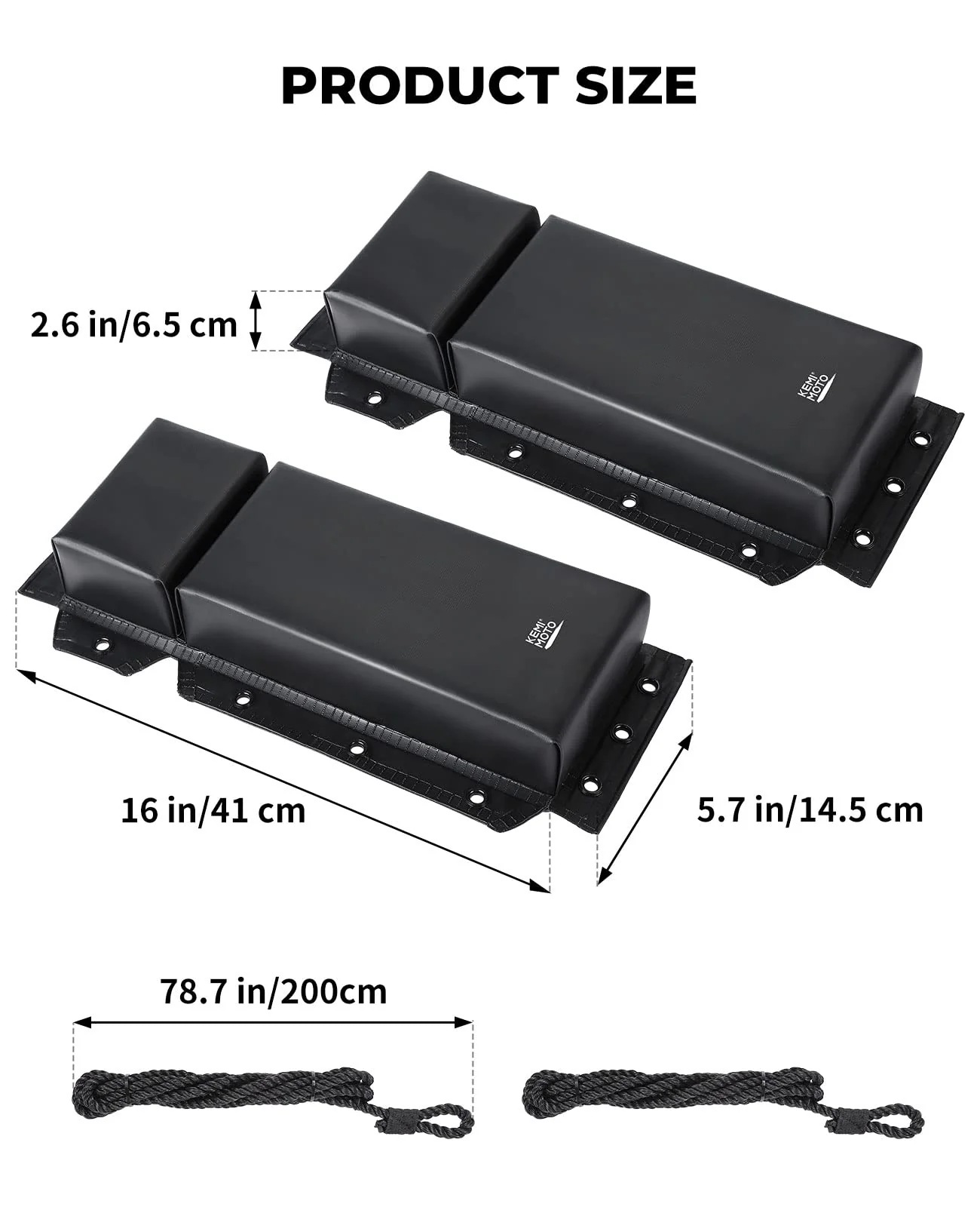 2PCS PWC Fender For Boat, Black - Image 6