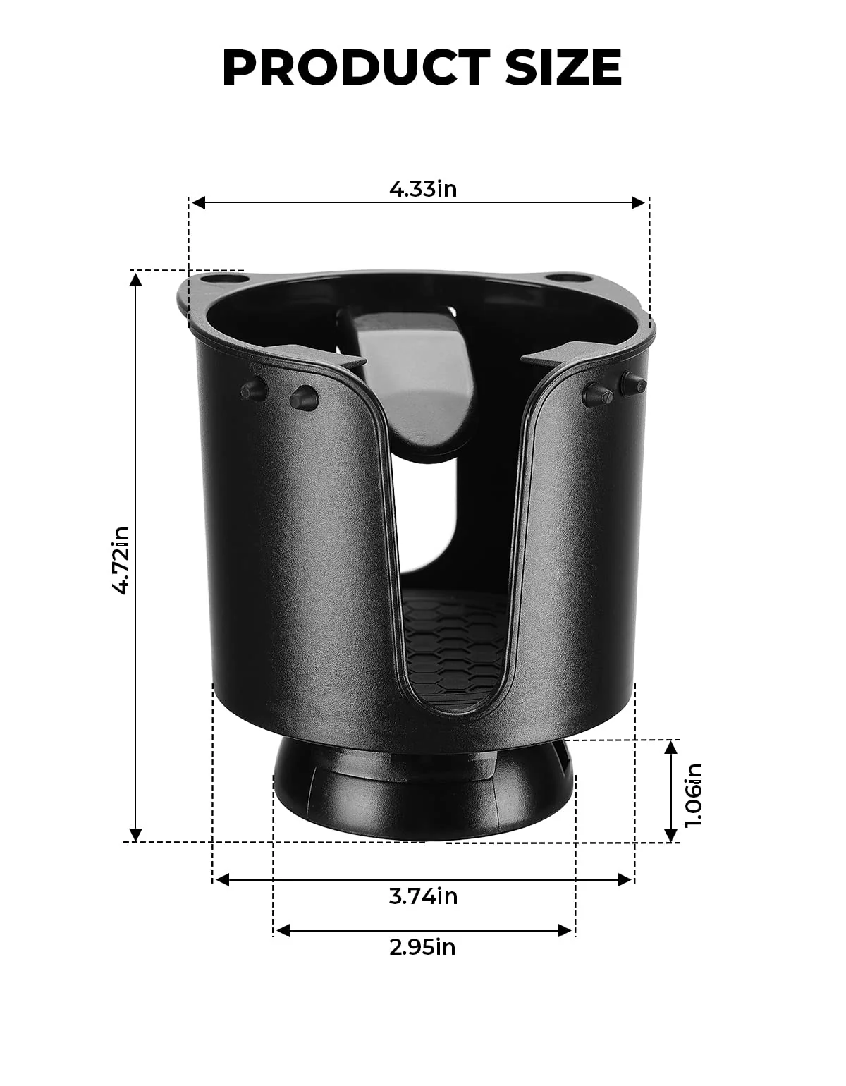 Kayak Boat Cup Holder with Anti-Slip Clips for 18-32 oz Bottles - Image 5