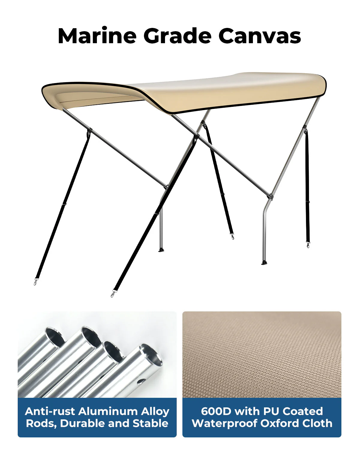 Kayak Sunshade Canopy for Most Canoe/Kayak - Image 3