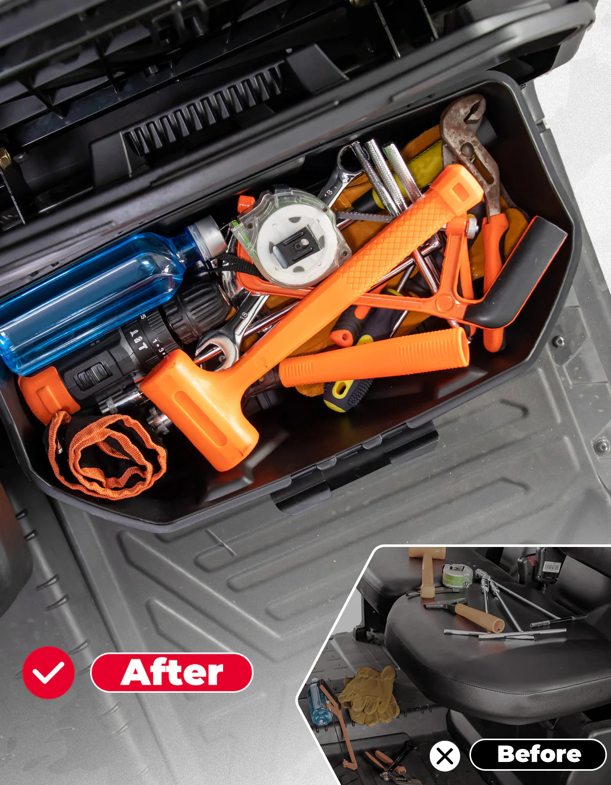 Removable Storage Bin / Box 14.7L for Can-Am Defender HD5|7|8|9|10 - Image 5