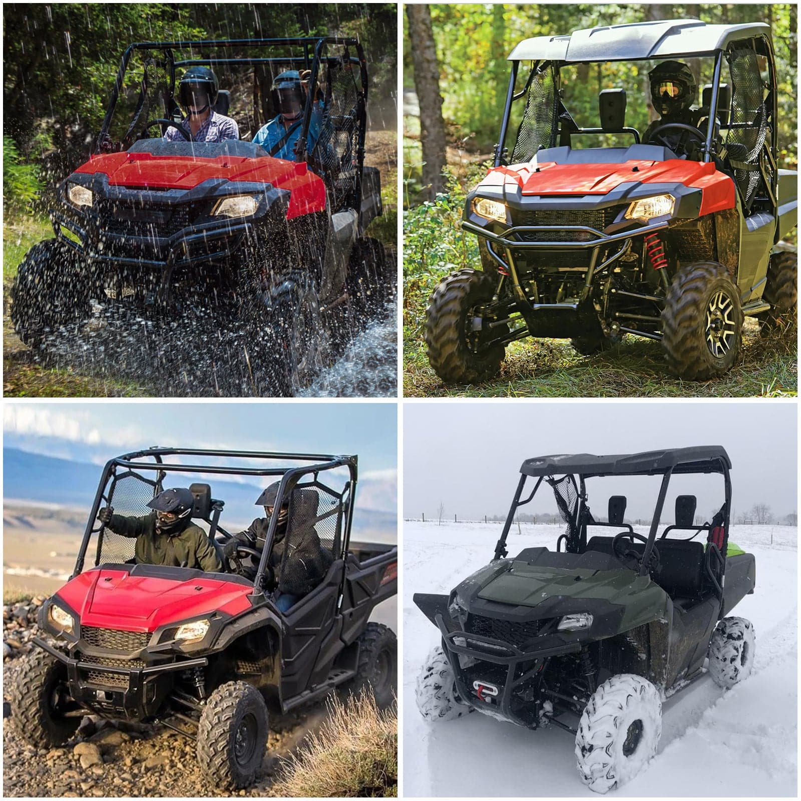 Fabric Rear Panel with Open Window for Pioneer 700 / 700-4 - Image 8