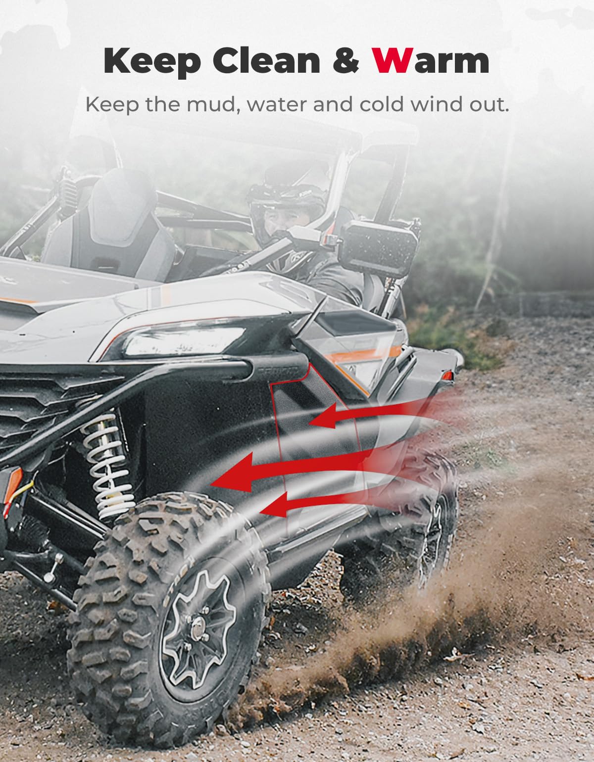 Plastic Lower Doors Inserts for CFMOTO ZForce 950 - Image 3