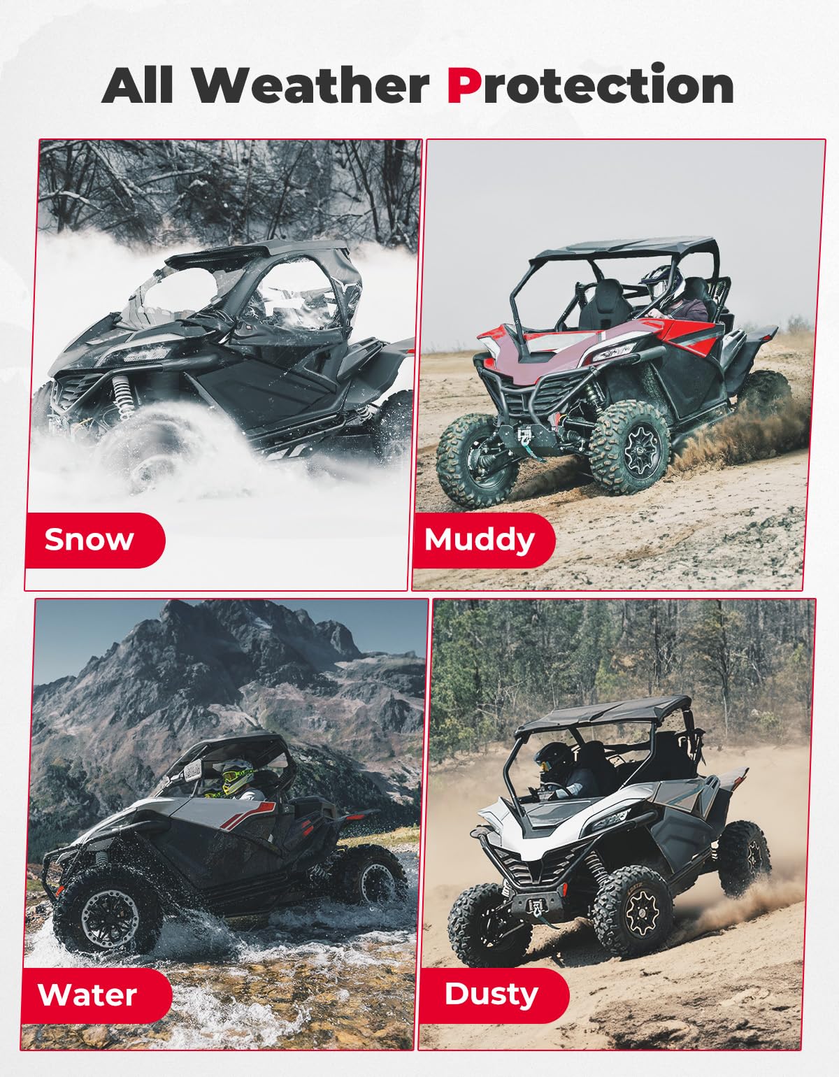 Plastic Lower Doors Inserts for CFMOTO ZForce 950 - Image 6