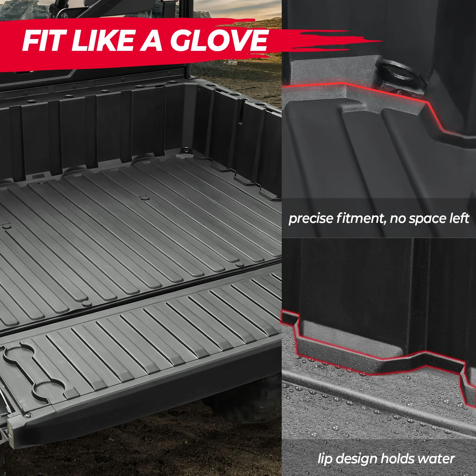 Bed Mat / Cargo Liner for Polaris Ranger XP 1000/CREW 2018-2024 - Image 4