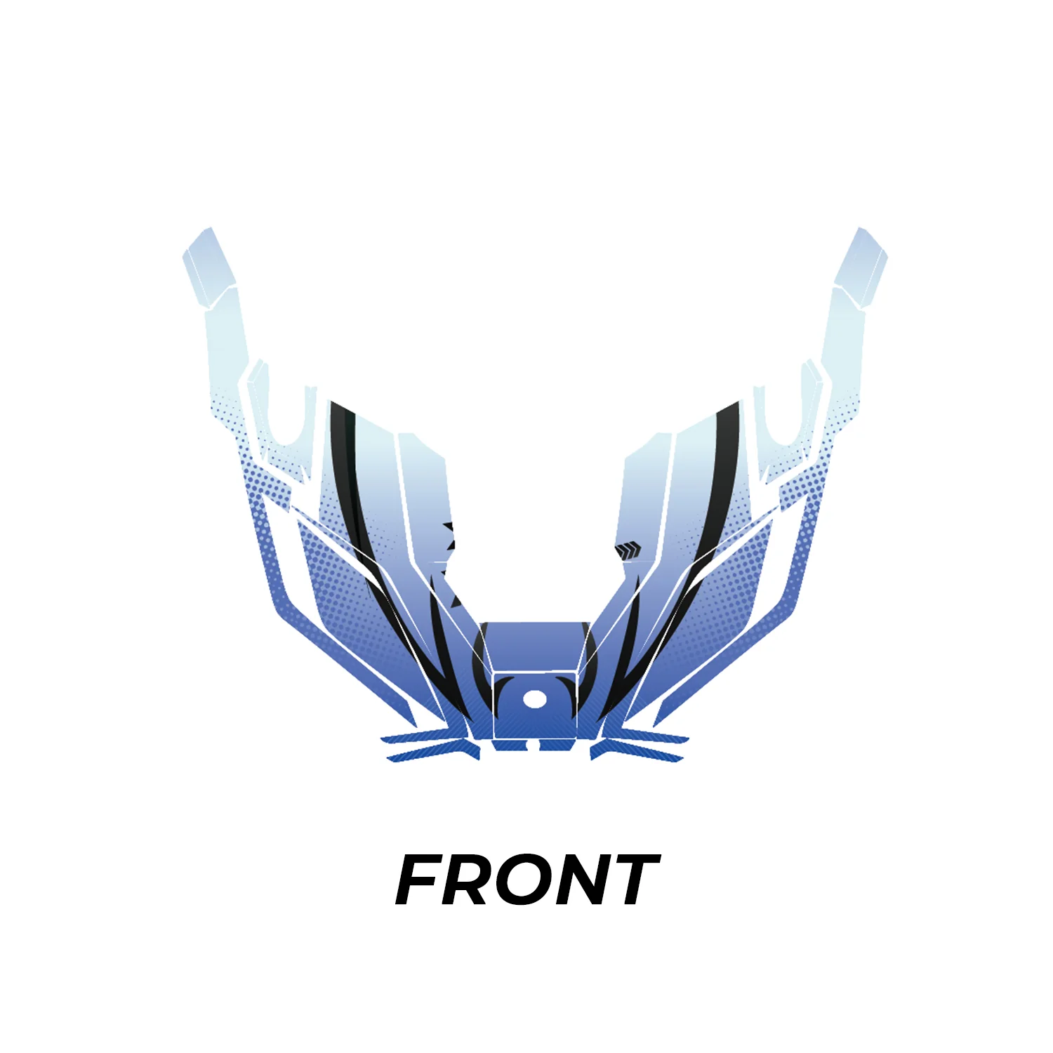 Sky Blue Wraps Graphics Compatible With Polaris RZR PRO XP - Image 4