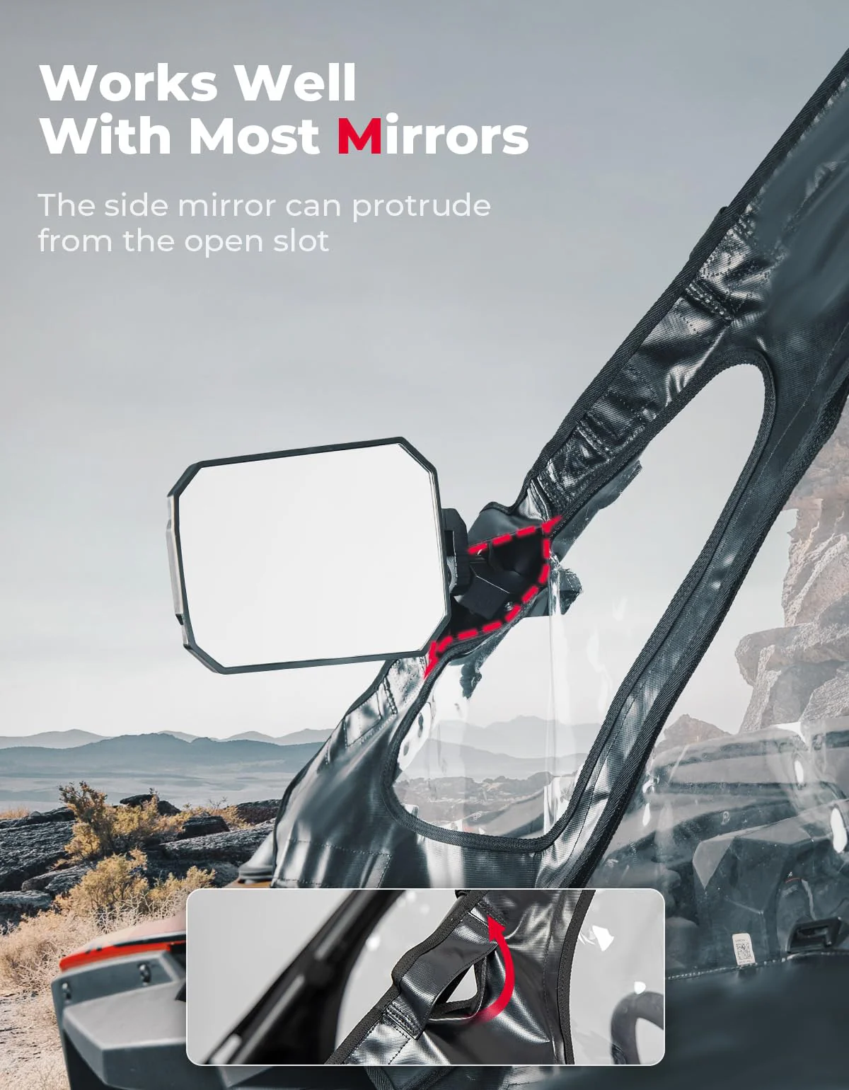 Soft Cab Enclosure Upper Doors for Polaris RZR PRO XP 2020-2026/Turbo R 2022 (2 seat) - Image 3