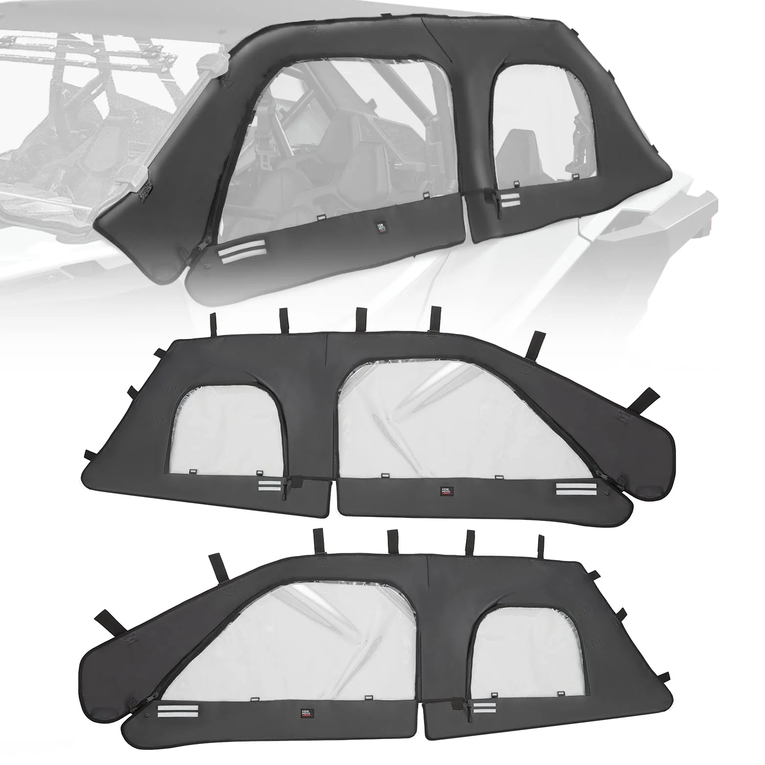 Soft Upper Door Cab Enclosure Set for Polaris RZR PRO XP 4/Turbo R 4 - Image 12