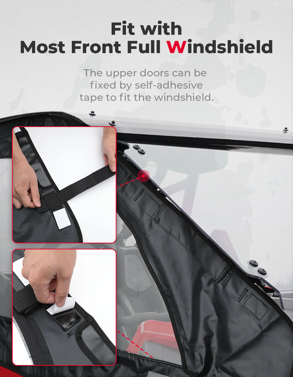 Soft Upper Door Cab Enclosure Set for Polaris RZR PRO XP 4/Turbo R 4 - Image 6