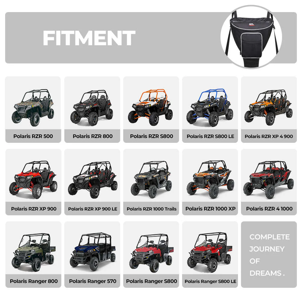 1680D High Density Cab Pack Center Seat Bag for Polaris RZR - Image 10