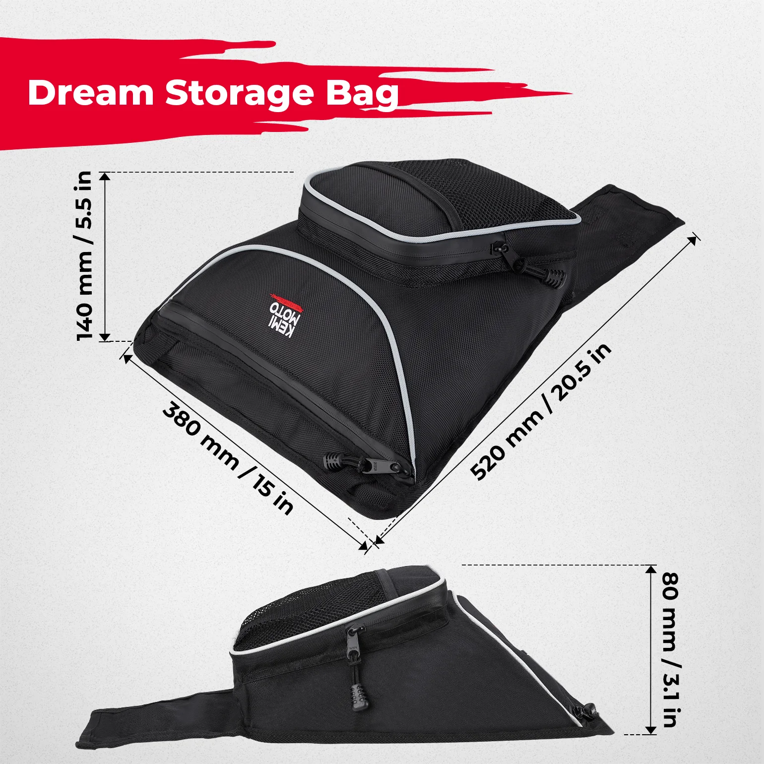 1680D High Density Cab Pack Center Seat Bag for Polaris RZR - Image 7