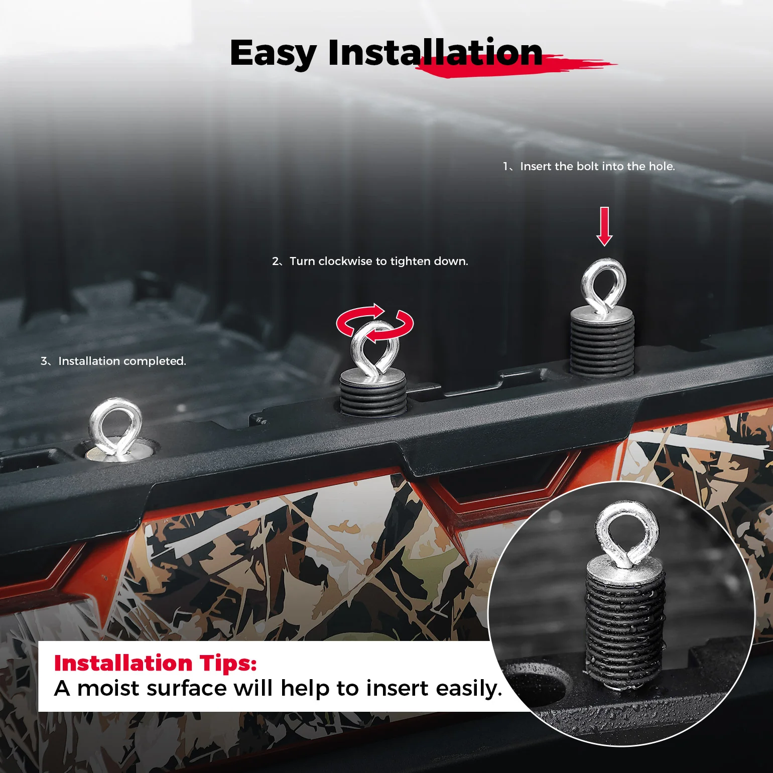 2" Tie Down Anchors (6PCS/ Set) for Polaris Ranger/ General - Image 4