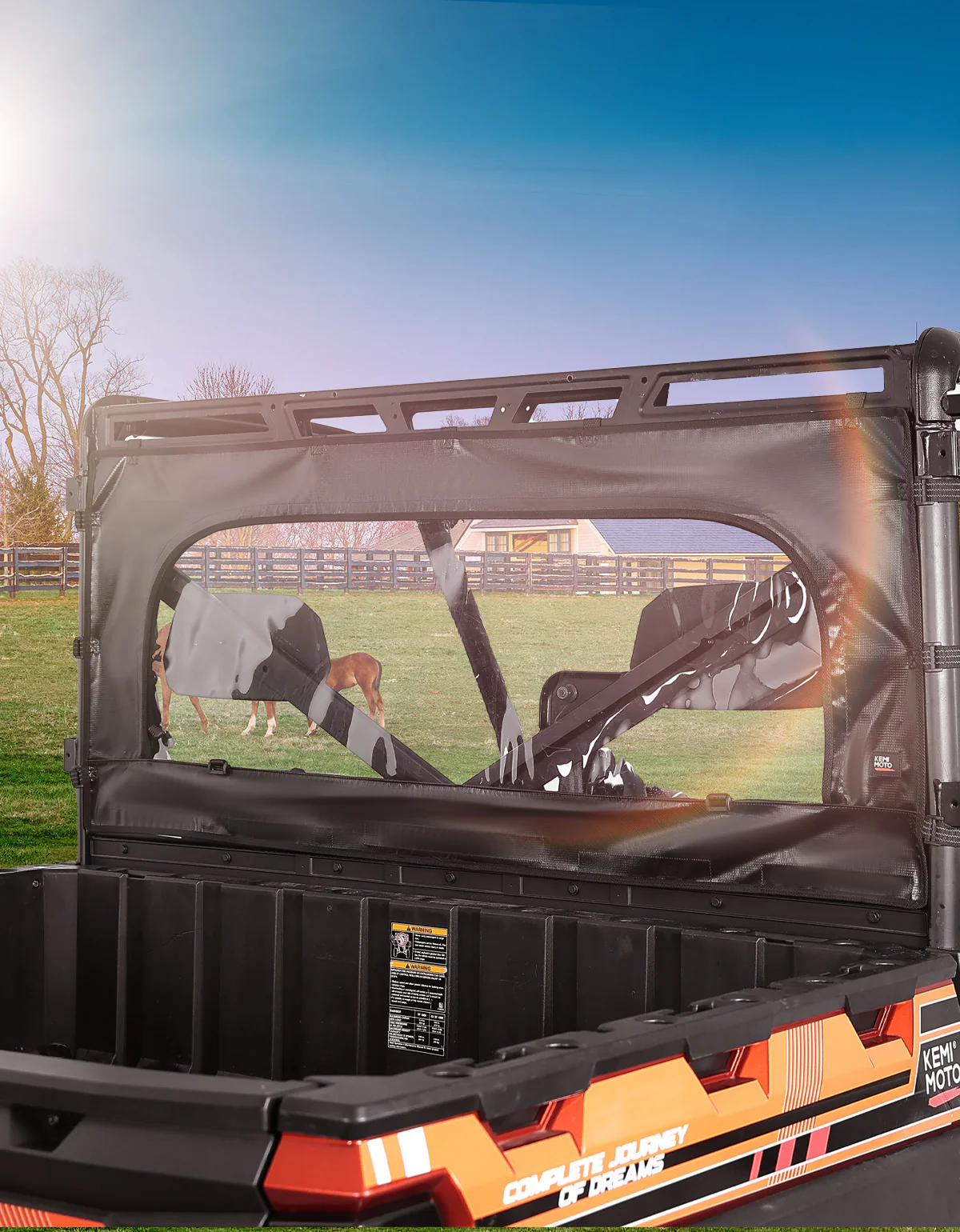 Rear Window Windshield for Polaris Ranger - Image 10