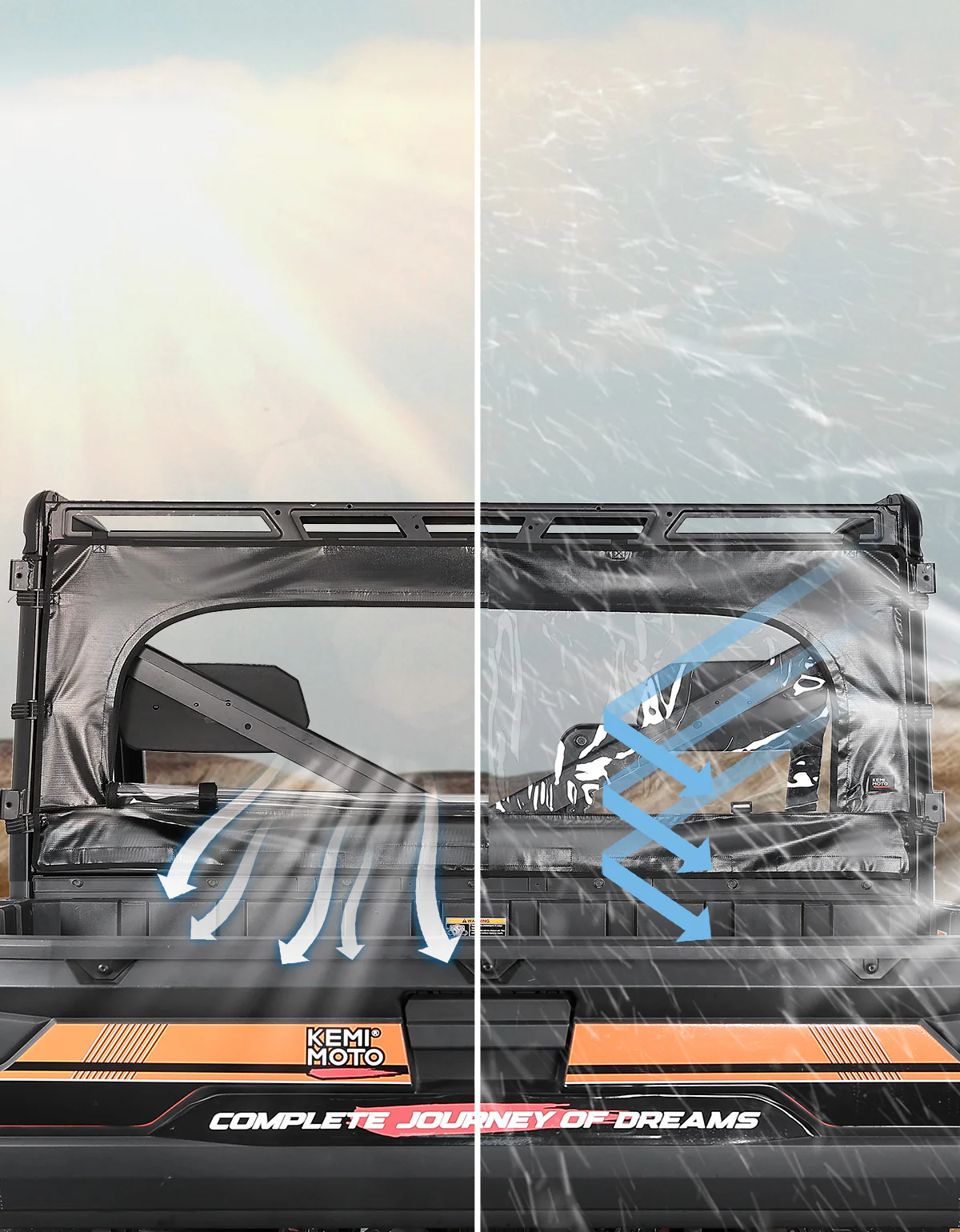 Rear Window Windshield for Polaris Ranger - Image 12