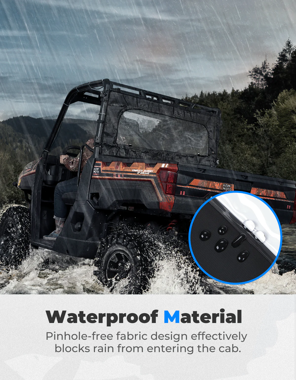 Rear Window Windshield for Polaris Ranger - Image 5