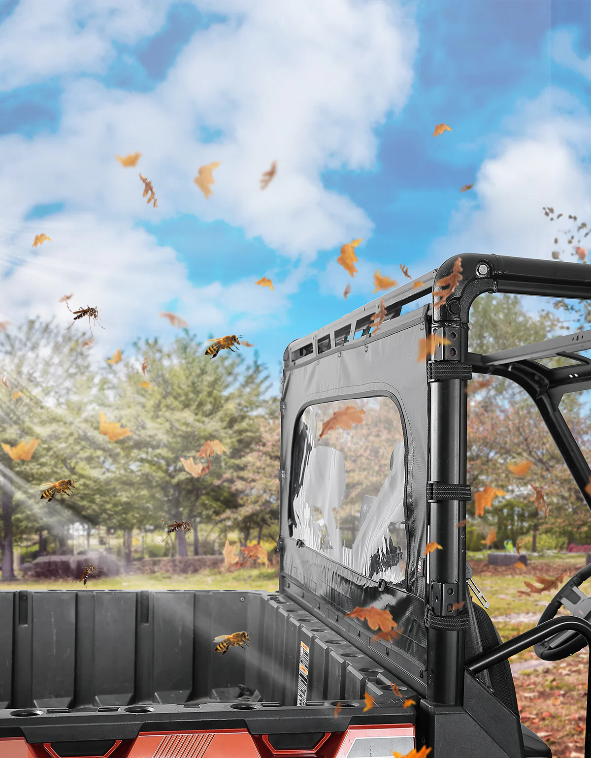 Rear Window Windshield for Polaris Ranger - Image 8