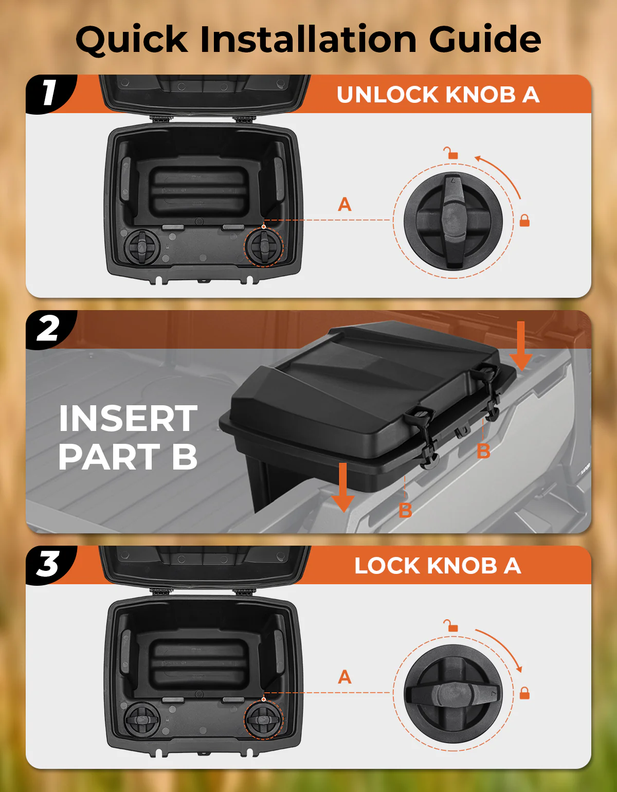 Removable Cargo Storage Box for Can Am Defender - Image 6