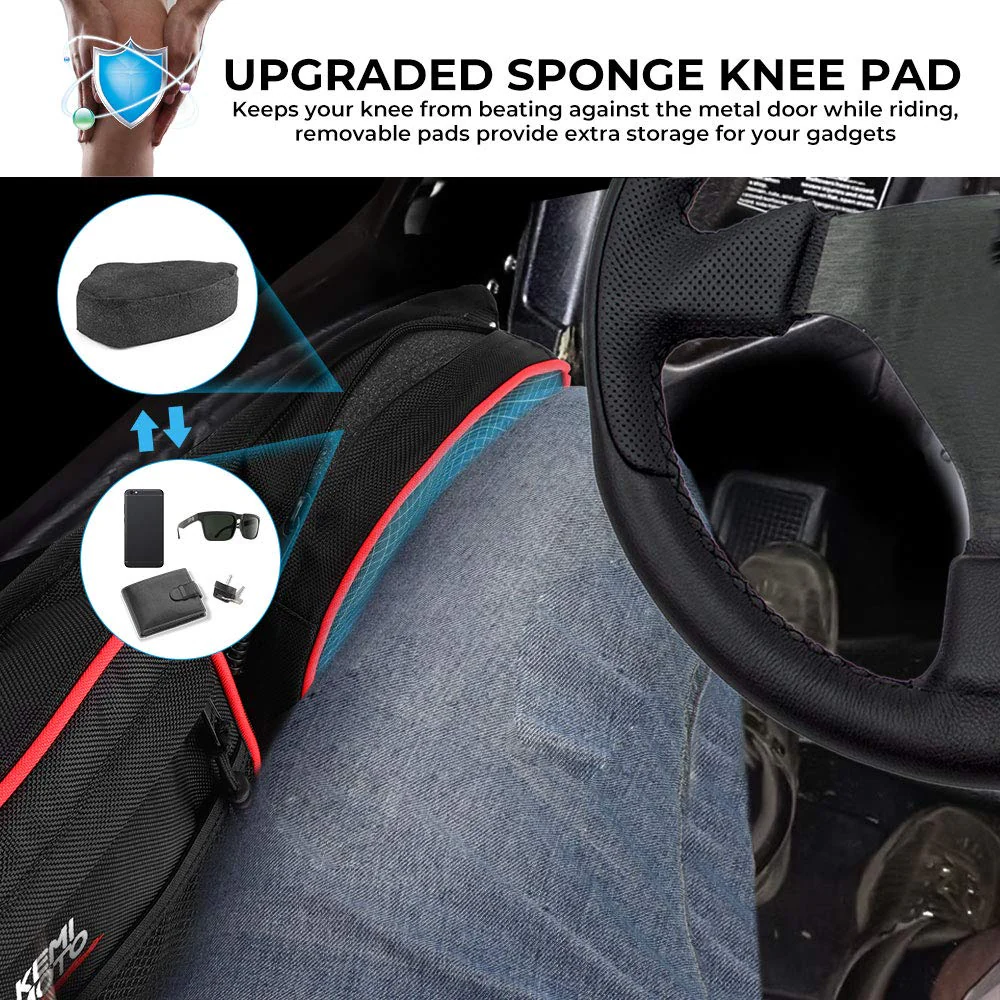 Front Door Side Door Bags with Knee Pad for Polaris RZR XP 1000 900XC S900 - Image 3