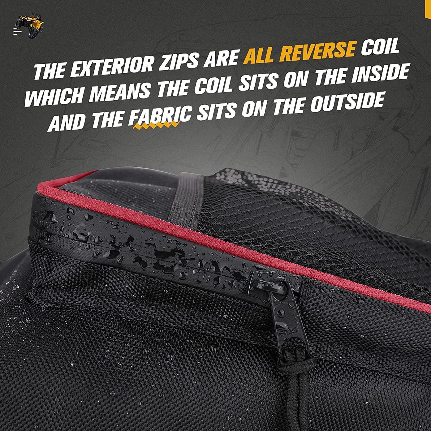 Door Bags & Center Storage Bag for Polaris RZR - Image 4