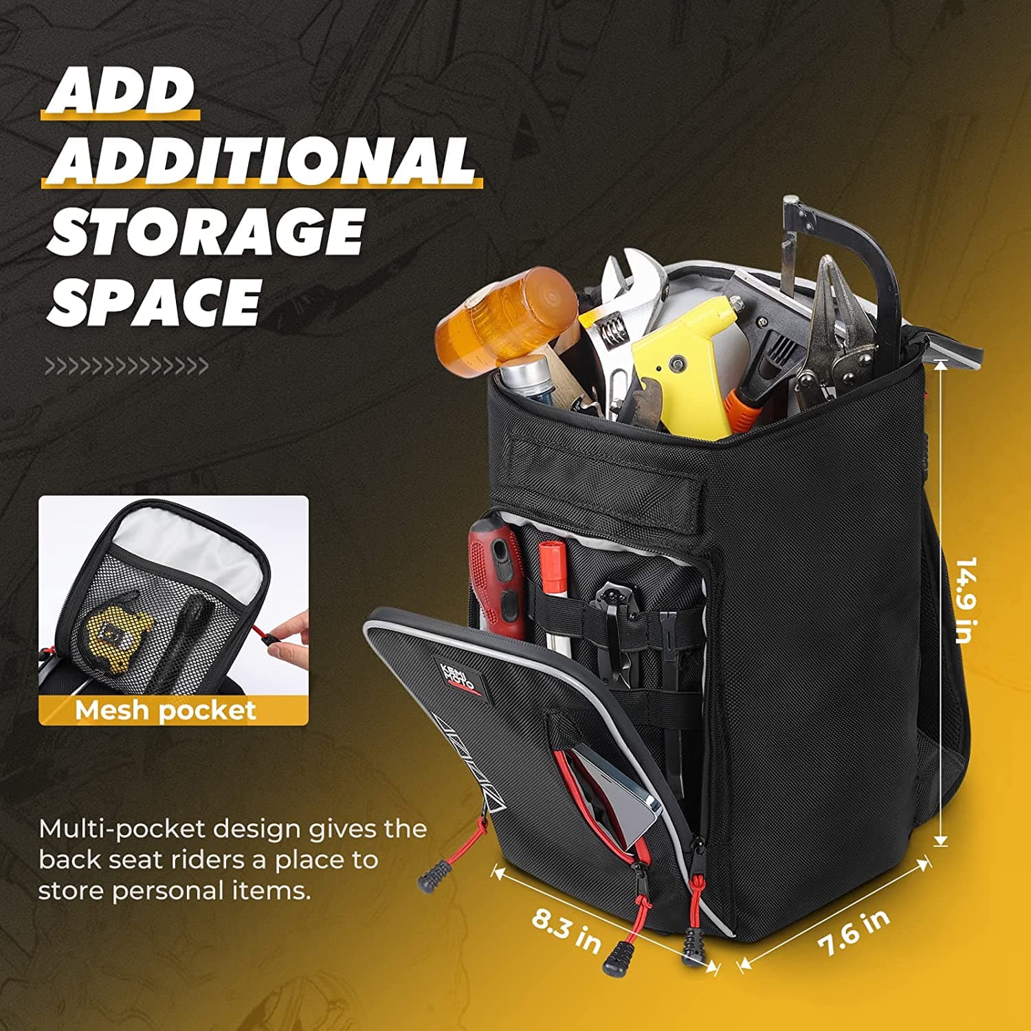 Updated Center Shoulder Console Bag W/Cooler Bag for Polaris/Can-Am - Image 4